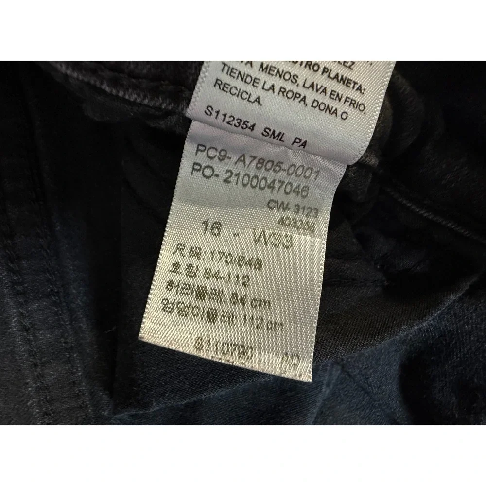 Signature by Levi Strauss Gold Label Slim Taper Jeans Black 16 W33 A7805-0001